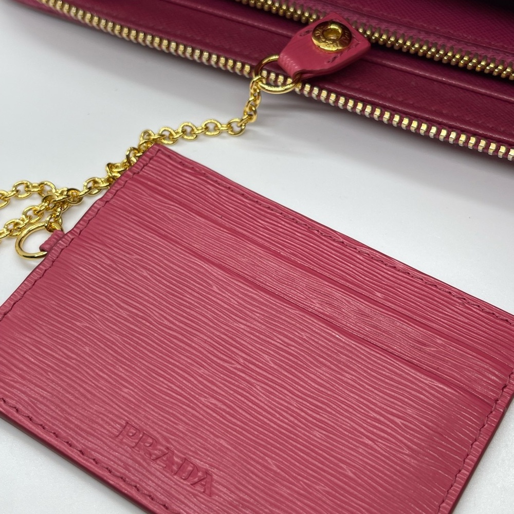 Prada Pink Fiocco Bow Saffiano Lux Long Wallet - Picture 8 of 15